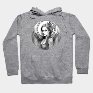 Gothic Angel with Tattoos Hoodie